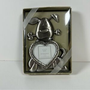 Silver Dog Frame Metal 2 1/2 x 2 1/2 Sonoma Adorable Picture Keepsake New In Box